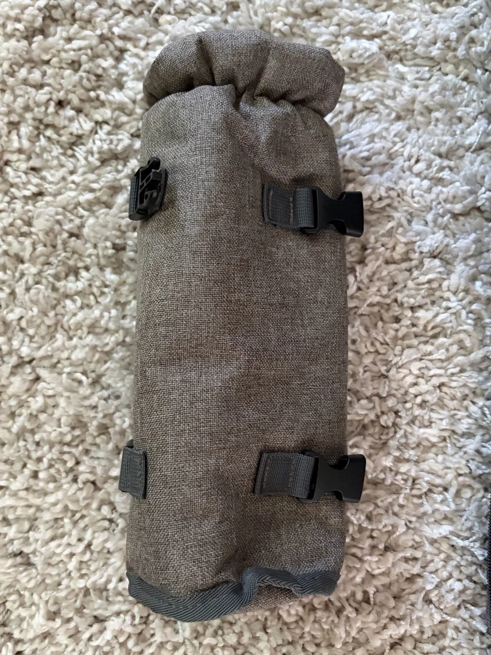 Brown/Tan Canvas Picnic Backpack with Service for 4